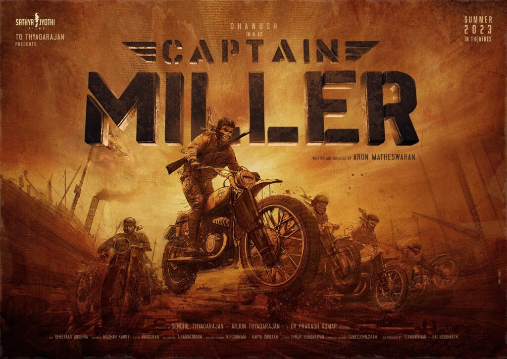 actor dhanush in Captain Miller