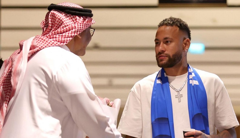 neymar arrives in riyadh