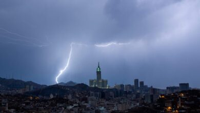 heavy rain in Saudi Arabia
