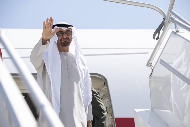 uae president arrives in ethiopia