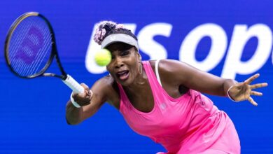 venus williams loose in us open