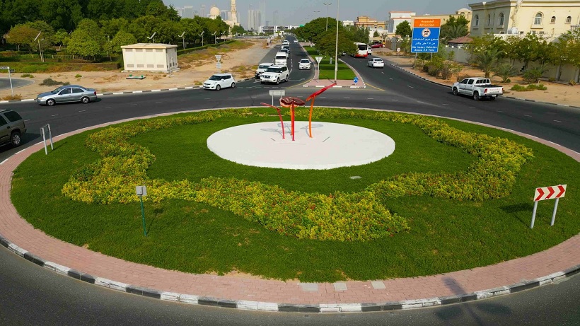 Dubai Municipality completes beautification work on 4 roundabouts with new designs