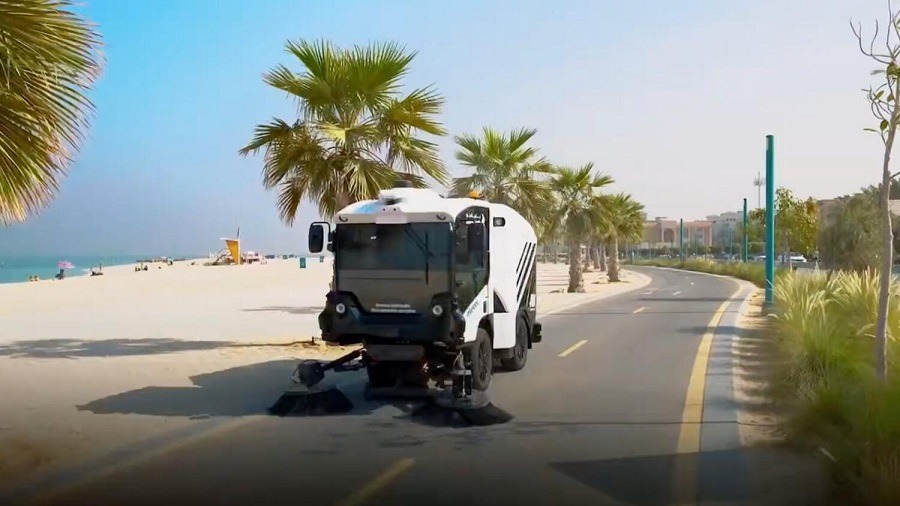 Dubai introduces self-driving electric cleaning vehicle for cycling tracks