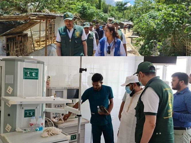 KSrelief team inspects Rohingya housing in Bangladesh