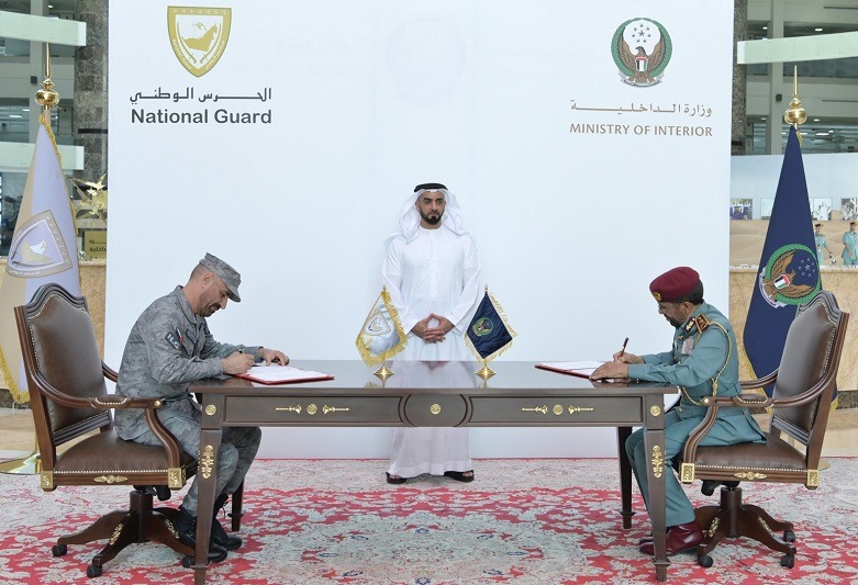 Saif bin Zayed witnesses signing of MoU between Ministry of Interior, National Guard Command