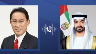 UAE President, Japanese Prime Minister hold phone call to discuss humanitarian situation in Gaza, bilateral relations
