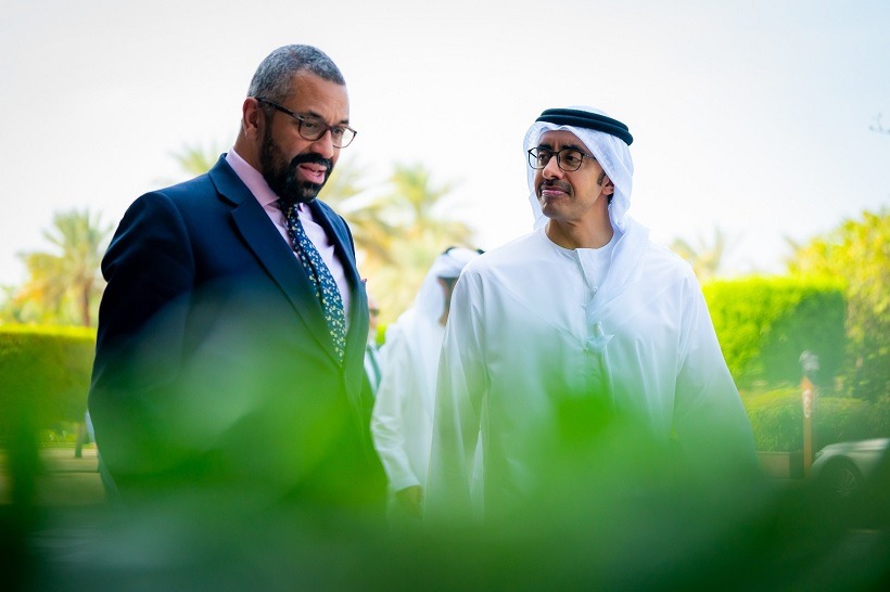 Abdullah bin Zayed receives James Cleverly