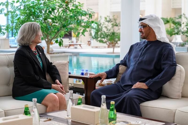 President Sheikh Mohamed receives US Senator Joni Ernst in Abu Dhabi