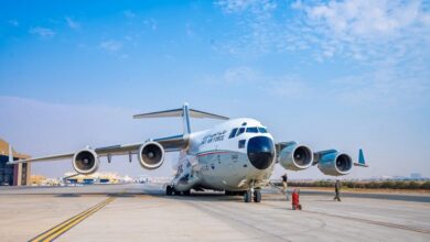 Kuwait's 33rd flight carrying 10 tons of emergency relief aid to Gaza
