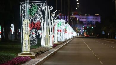 Abu Dhabi decorates streets with 4,800 illuminated figures to mark 52nd National Day