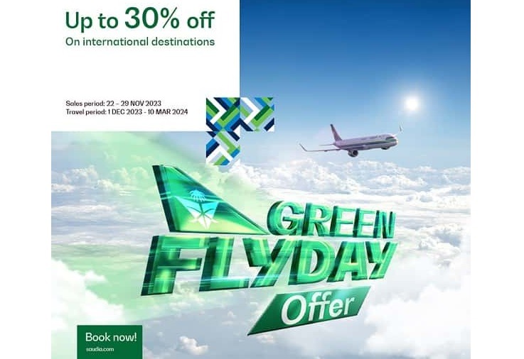 Saudia Airlines Announces Green Fly Day Offer With 30 Percent Discount