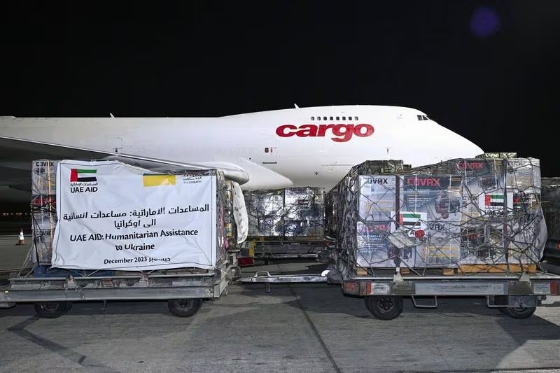 UAE sends planeload of 55 tonnes of relief and medical supplies to Ukraine