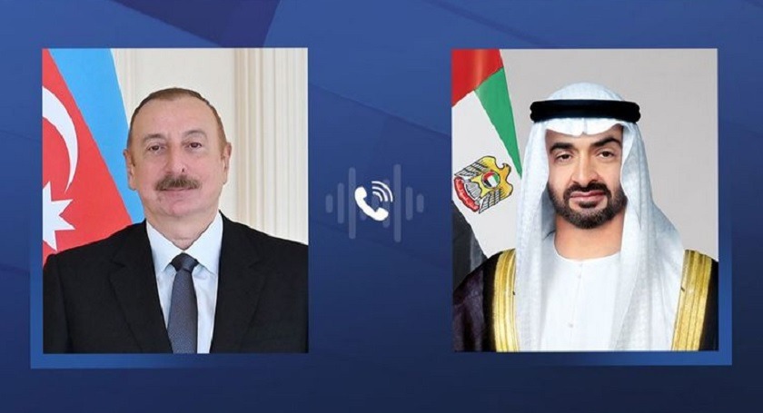 Presidents of UAE and Azerbaijan discuss bilateral relations