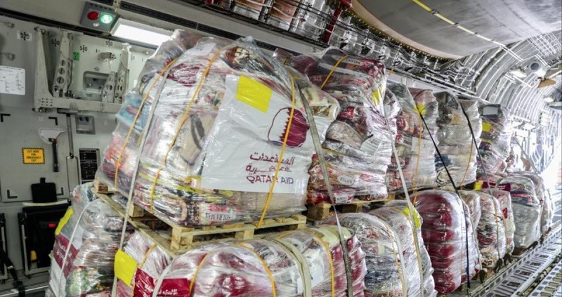 2 Qatari planes arrive in Egypt with 49 tons of aid