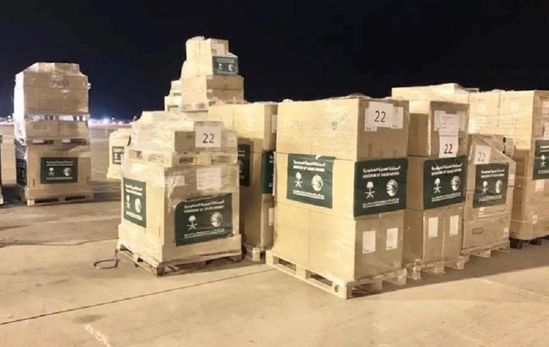 Saudi Arabia's 32nd aid plane arrived in Egypt
