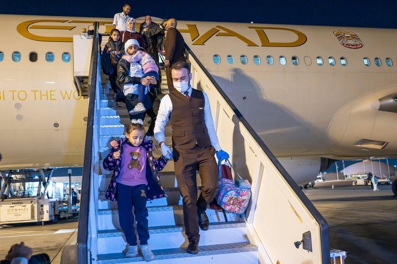 Eighth group of Palestinian children and cancer patients arrives in UAE