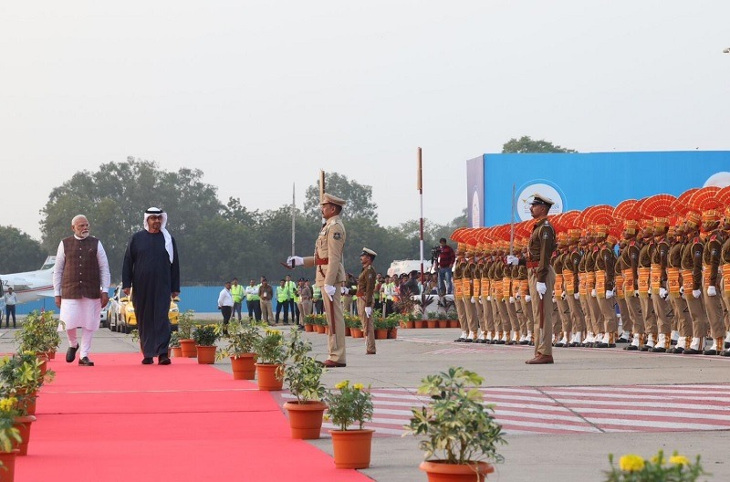 A warm welcome for UAE President in India