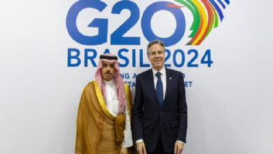 He discussed the Gaza situation with Saudi Foreign Minister Blingen