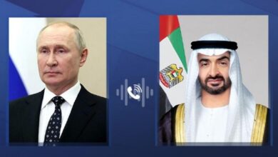 Sheikh Mohammed spoke to Vladimir Putin on the phone
