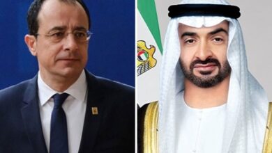 UAE, Cyprus presidents discuss Gaza humanitarian crisis