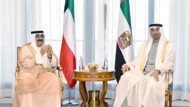 The Emir of Kuwait arrived in the UAE today on a state visit
