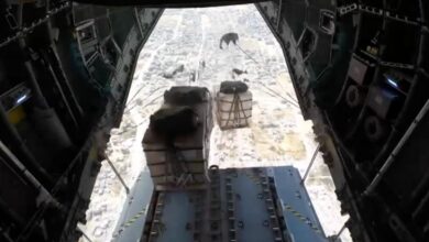 What's in the food parcels dropped on Gaza?