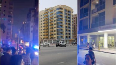 Structural damage to multi-storey tower; More than 100 families evacuated