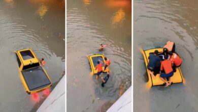 A young man who bravely rescued five people trapped inside a truck
