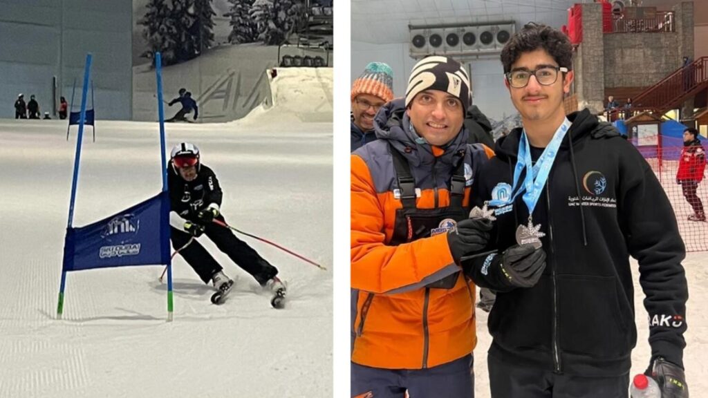 A 17-year-old Emirati athlete who wants to make it in skiing