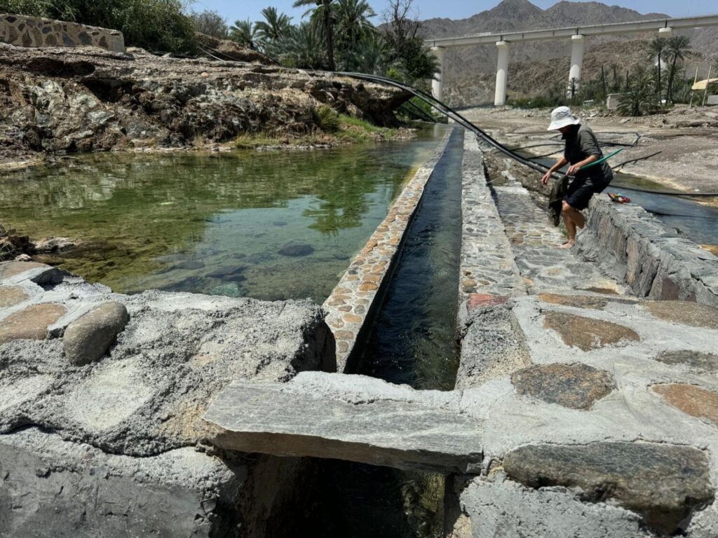 A restored ancient irrigation system irrigates 8 farms