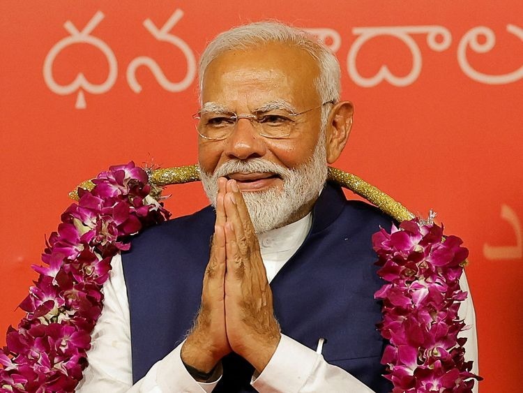 Crown Prince of Saudi Arabia greets Indian Prime Minister