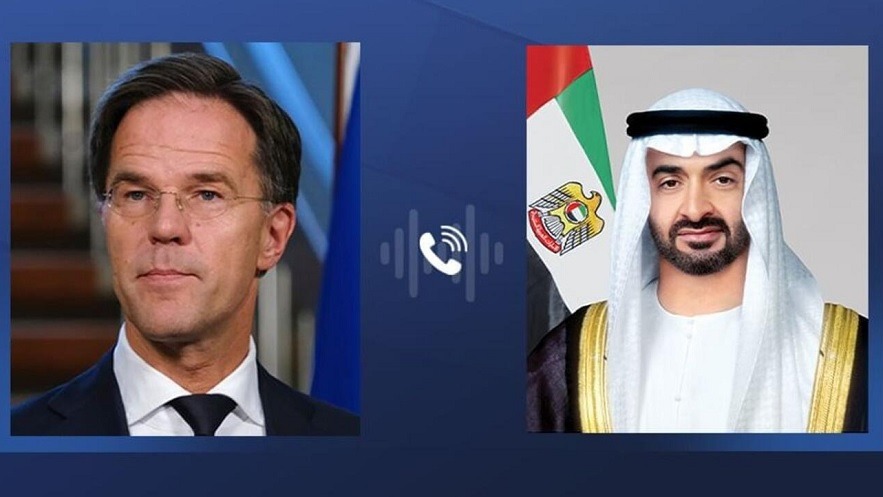 The President of the United Arab Emirates received a phone call from the Prime Minister of the Netherlands