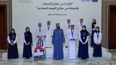 The Vice President met the winners of the Arabic Reading Challenge