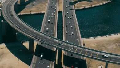 Opening of a new 3 lane bridge to ease traffic towards Al Khail Road