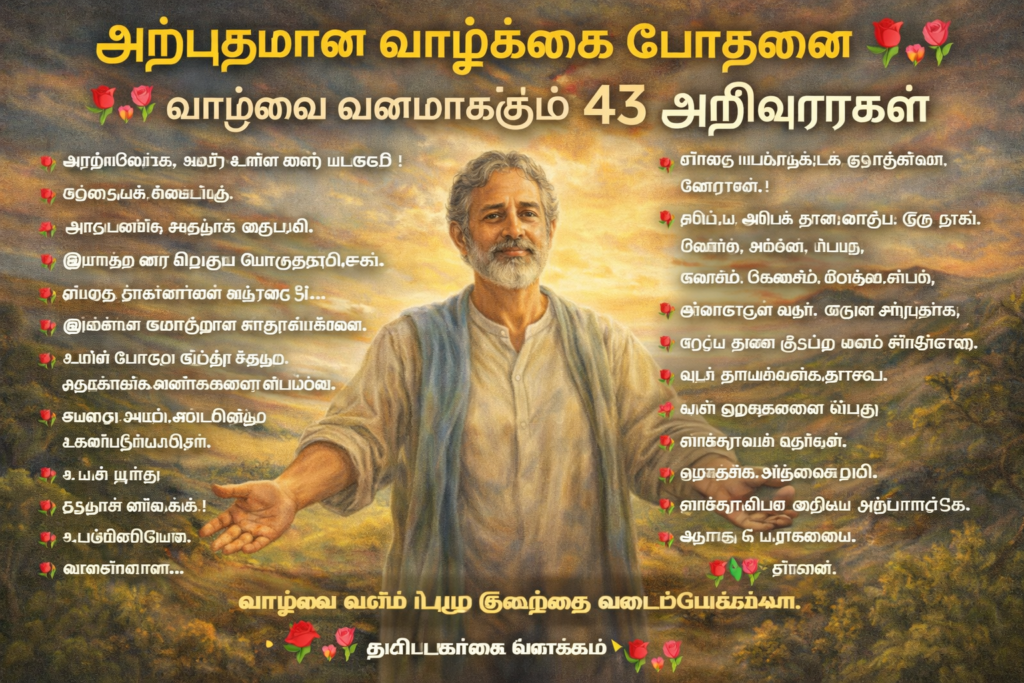 அற்புதமான வாழ்க்கை போதனை – வாழ்வை வளமாக்கும் 43 அறிவுரைகள்
